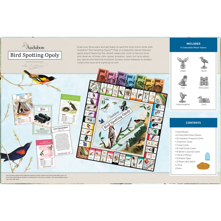 MasterPieces Audubon-Opoly Family Board Game photo 4