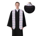 thumbnail image 4 of Haiem Flamingo1 Pattern Graduation Stole 2024 | Premium Satin Sash for Graduation Ceremony, 4 of 7