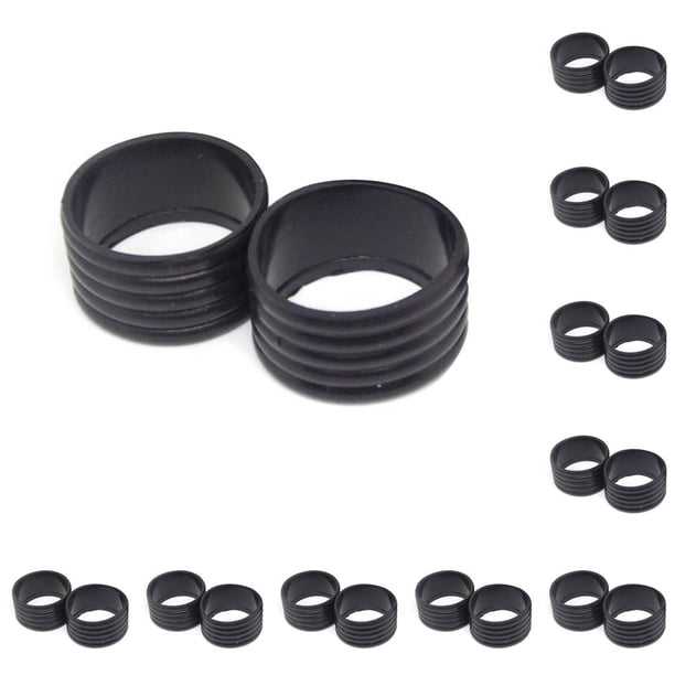 Greeniant 2 piezas agarre de raqueta anillo de goma mango Overgrip Fix bandas Kit agarre cinta Protector Universal profesional al aire libre negro Negro 10piezas Greeniant CBP165212