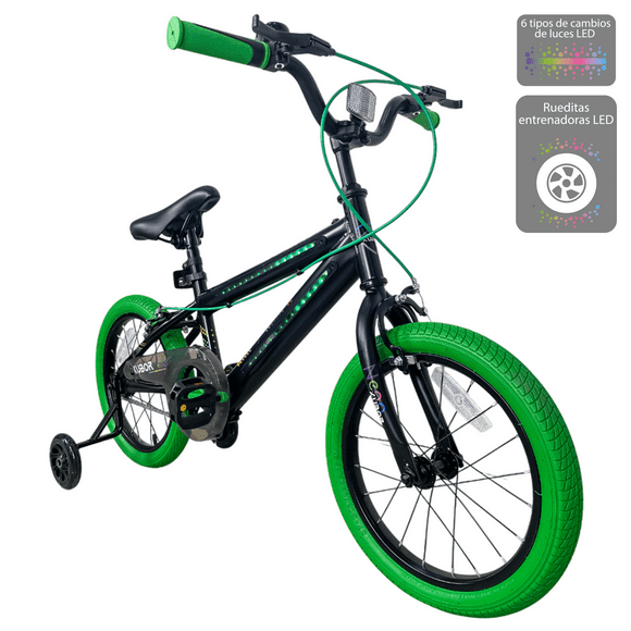Bicicleta Infantil Rodada 16 KUBOR NEON Verde