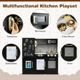 thumbnail image 5 of Costway Kid’s Pretend Play Kitchen Toddler Kitchen Playset with Blackboard Black, 5 of 11