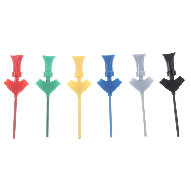 Mini Smd Ic Clips De Gancho De Prueba Analizador Lógico De 6 Colores Clips De Prueba Mini Grabber Ganchos De Sonda De Prueba Para Pruebas De Ic Reparación De Teléfonos Móviles,6 Piezas P5003 Noticed TO002144-00