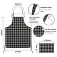 thumbnail image 3 of Gray Black Checkerboard Checkered Pattern Apron-Garden Aprons for Women with Pockets-Cotton Linen Waterproof Kitchen Cooking Gardening Aprons Adjustable for Kitchen,Cooking,BBQ and Salon 33x27 Inch, 3 of 7