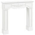 thumbnail image 2 of HOMCOM Baroque Fireplace Mantel, Freestanding Fireplace Surround for Electric Fireplaces with Leg, 43.3" W x 39.8" H, White, 2 of 9