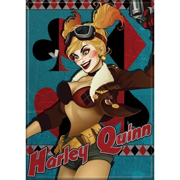 Ata-Boy DC Comics Bombshells Harley Quinn Aimant 2.5 Pouces x 3.5 Pouces pour Réfrigérateurs et Casiers