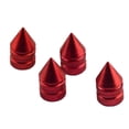 thumbnail image 4 of 4 Pieces Tire Stem Caps Wheel Covers Car Dust Tire Cap, Short Impale Shape () Red, 4 of 5