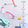 thumbnail image 5 of Razors for Women Shave Kit – Women’s Razor + 4 x 5-Blae Razor Refills + Magnetic Holer – Cool Blue, 5 of 6
