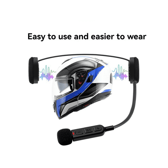 Motorcycle Helmet Headset Bluetooth 5.3 Wireless Stereo Earphone Handsfree Calls MP3 Music Player for Riding