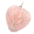 thumbnail image 2 of Moda Cristal Natural Piedra Preciosa Corazón árbol  Del Corazón árbol De La  Colgantes Para Collar Fabricación D Rosado Soledad Colgante de collar de árbol de la vida, 2 of 10
