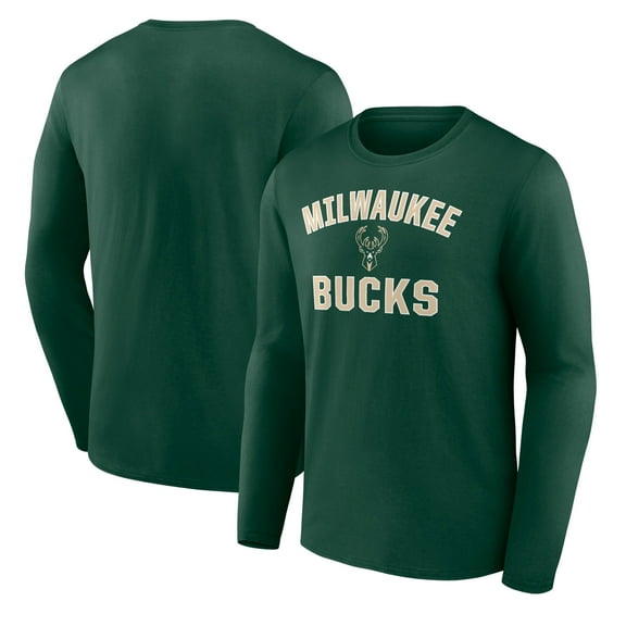 Men's Green Milwaukee Bucks Victory Arch Team Long Sleeve T-Shirt