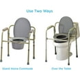 NOVA Medical Products Folding Commode, Over Toilet and Bedside Commode, Comes with Splash Guard