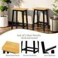 thumbnail image 5 of Bar Stools 25.6" Farmhouse Style Bar Chairs for Dining Room, Kitchen, Counter - Set of 2, Black, 5 of 8