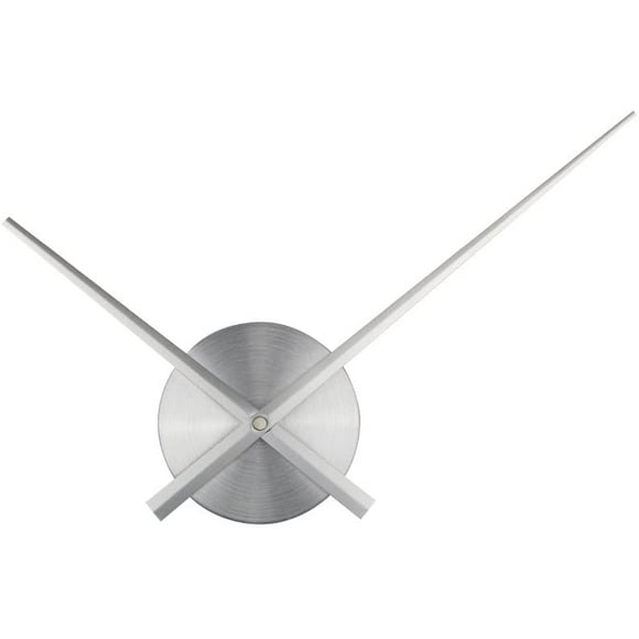 Silver Color - Large Wall Clock - 3D Hands - Quartz Mechanism Clock - Crafts - Home Decor