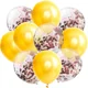 thumbnail image 3 of 10 piezas/lote de globos de látex con confeti rojo, rosa y dorado para fiesta de cumpleaños, globos metálicos para niños y adultos, bolas de helio, decoración para fiestas de bodas, 3 of 5