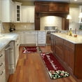 thumbnail image 4 of HongHeng Christmas Kitchen Rug Set (2 PCS), Merry Christmas Snowman Indoor Kitchen Mat for Winter, Xmas Door Mat Runner Rug Mat for Kitchen Home Decor (15"x43"+15"x23"), 4 of 5
