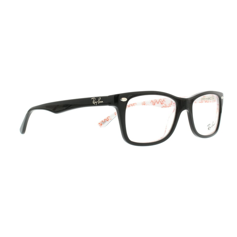 Hals Ejendommelige Reparation mulig Ray-Ban Optical 0RX5228 Square Eyeglasses for Womens - Size - 50 (Top Black  On Texture White) - Walmart.com