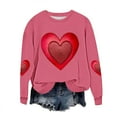 thumbnail image 2 of Oversized Sweatshirts for Womens Valentine's Love Heart Printed Shirts Long Sleeve Round Neck Blouses Valentine's Day Sweater Pullover Tops, 2 of 5
