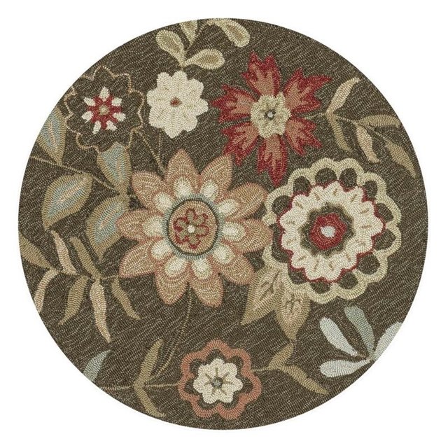 Loloi Francesca Tapis Rond 3 Pieds Fait Main Marron