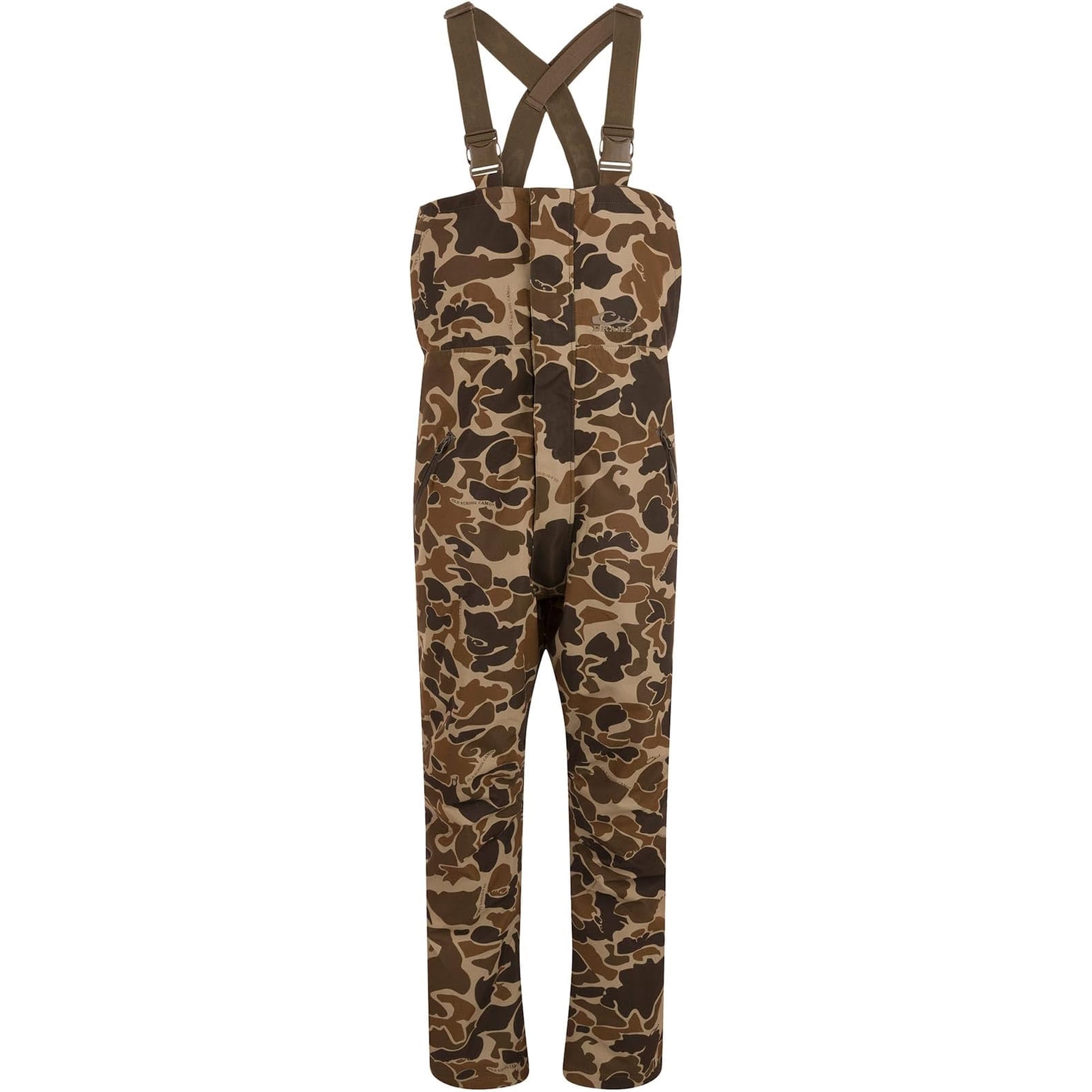 Drake Men s LST Hardline Hunting Bib w/Hand Warmer Pockets Old School L