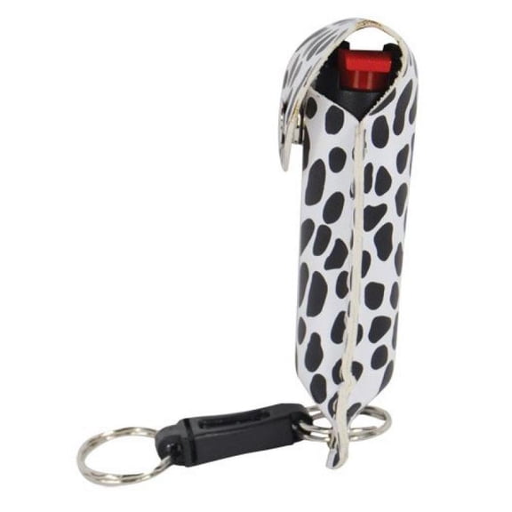 Wildfire 1/2 oz fashion leatherette holster and Quick Release Key Chain cheetah black/white