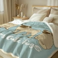 thumbnail image 2 of Pug Blanket for Kids Pug Pet Portrait Cute Comic Style Fleece Blanket Soft Puppy Dog Sherpa Throw Blanket Blue Pug Lover Blanket Throw Gifts for Pug Lover (Twin 60"x80"), 2 of 6