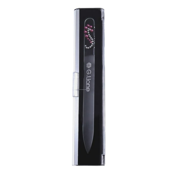 Lima de uñas de cristal G.Liane Professional Crystal con funda, color rosa