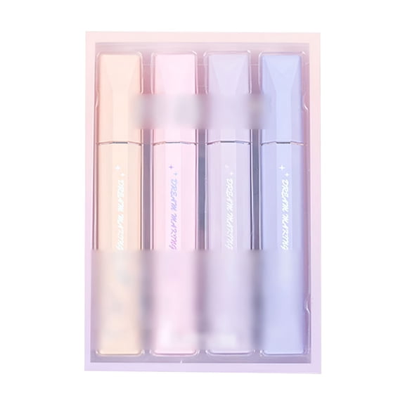CCOCC Flash Highlighter Purple,Bright Pastel Highlighters Set of 4 Aesthetic Highlighters In Chisel Tips Metal Highlighters Highlights Notes and Glitter Ink Sets 13Ml