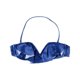 thumbnail image 1 of Aeropostale Mujeres Ruffled V Bandeau Swim Top, Azul, X-Small, 1 of 2