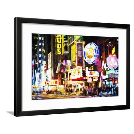 NYC 42 Street II - In the Style of Oil Painting Framed Print Wall Art By Philippe Hugonnard