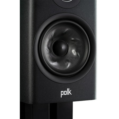 Polk Audio - Polk Reserve R100 Bookshelf Speaker, 1" Pinnacle Ring Tweeter & 5.25" Turbine Cone Woofer, Dolby Atmos & IMAX Enhanced - Black