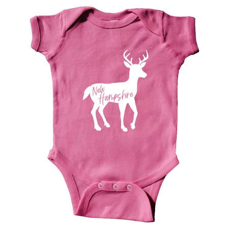 

Inktastic New Hampshire White Deer Silhouette Gift Baby Boy or Baby Girl Bodysuit