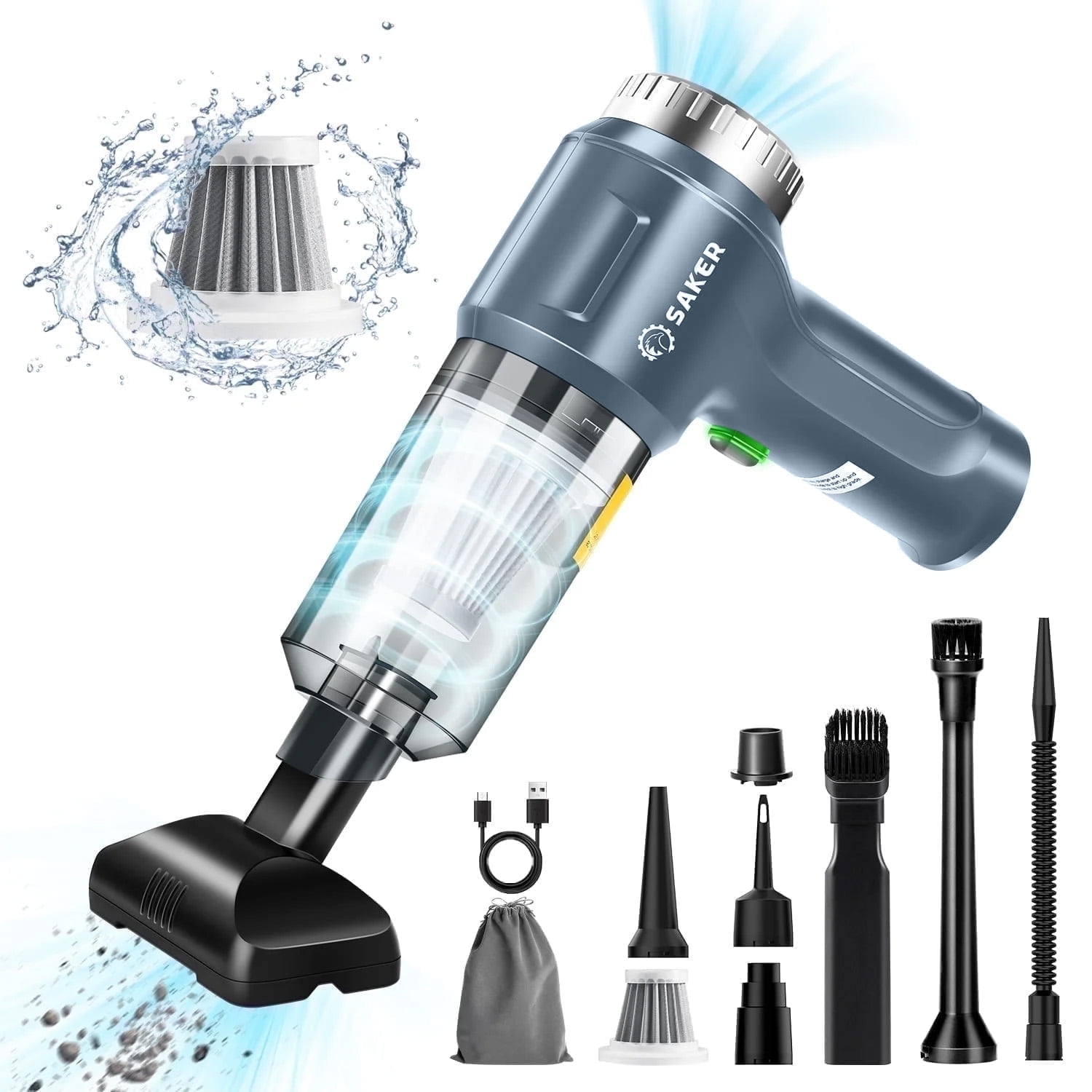 AUXITO Akku-Handstaubsauger 14000Pa – 4-in-1 Für Auto, Haus & Tierhaare