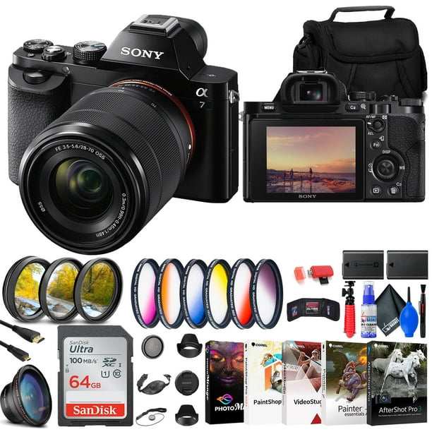 Sony Alpha a7 Mirrorless Digital Camera with FE 2870mm f/3.55.6 OSS Lens + More
