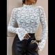 thumbnail image 4 of Blusas de Encaje para Mujer, Blusas Transparentes de Larga para Mujer, Blusas Informales Elegantes. M, 4 of 9