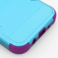 thumbnail image 6 of Kaleidio Case For Samsung Galaxy Sol 2 4G / J3 Mission / J3 Eclipse [Metallic TUFF] Rugged Armor 3-Piece [Shockproof] Dual Layer Hybrid Rubber Cover w/ Overbrawn Prying Tool [Light Blue/Purple], 6 of 6