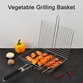 thumbnail image 3 of Jkung Nesting Grill Basket Foldable BBQ Grilling Basket with Removable Handle Stainless Steel Outdoor Cooking Camping Accessories for Meat Steak Fish Vegetable Shrimp, 3 of 8