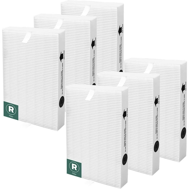 Filtre HEPA300 R de Remplacement pour Honeywell HEPA300 HEPA200 HEPA100 HEPA090 Series Purificateur d'Air, Compatible avec HRF-R3 & HRF-R2 & HRF-R1, Lot de 6 par
