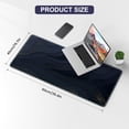 thumbnail image 3 of Topographic Mouse Pad, Gaming Mouse Pad, Extended Desk Pad 35.4x15.75in XXL Mouse Pad with Non-Slip Rubber Base, Black Blue Mice Pad Desk Mat, 3 of 6