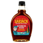 SAPJACK Bourbon Barrel Aged Organic Maple Syrup - 8 oz - 100% Pure Maple Syrup aged in Bourbon Barrels