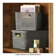 thumbnail image 2 of Kit 4 Cajas Organizadoras de Plástico Biodegradable Terragave  Tipo Rattan (Gris), 2 of 5