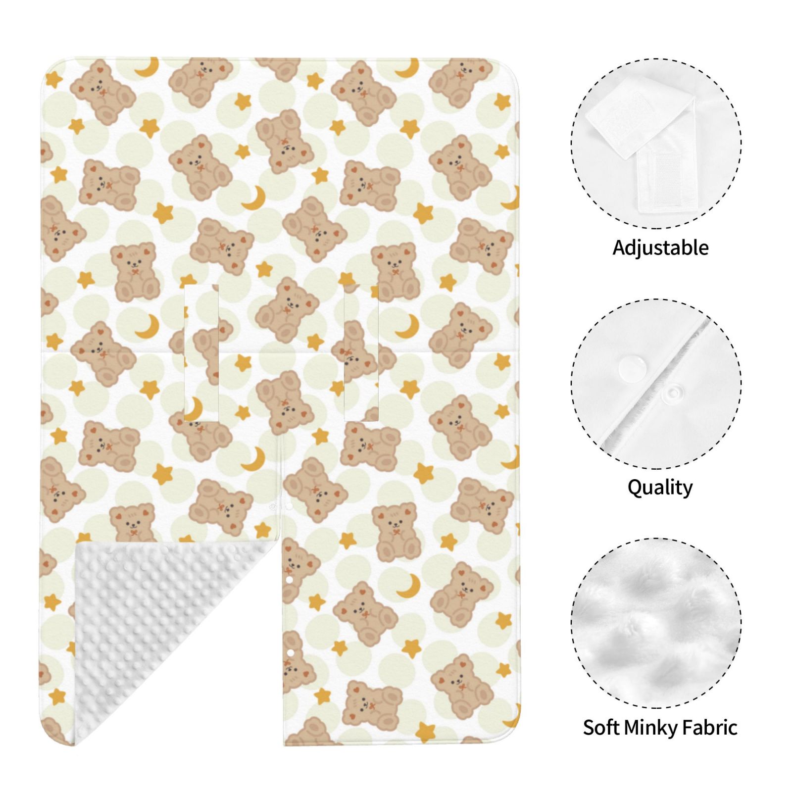 Car Seat Cover Baby - Kawaii bear Breathable Infant Car Seat Cover for Baby Carseat, Lightweight Comfort Baby Essentials Must Haves Newborn Stuff for Girl Boy