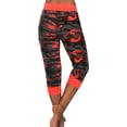 thumbnail image 3 of Innerwin Sport Trousers Drawstring Ladies Bottoms Running Elastic Waist Breathable Capri Pants Orange L, 3 of 6