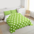 thumbnail image 3 of Homewish Green White Geometric Circle Boy Girl Full Size Comforter Sets 3-Piece,Polka Dots Bedding Comforter Set,Vintage Aesthetic Lightweight Bedding Sets,Luxury Bedroom Decor,Reversible, 3 of 8