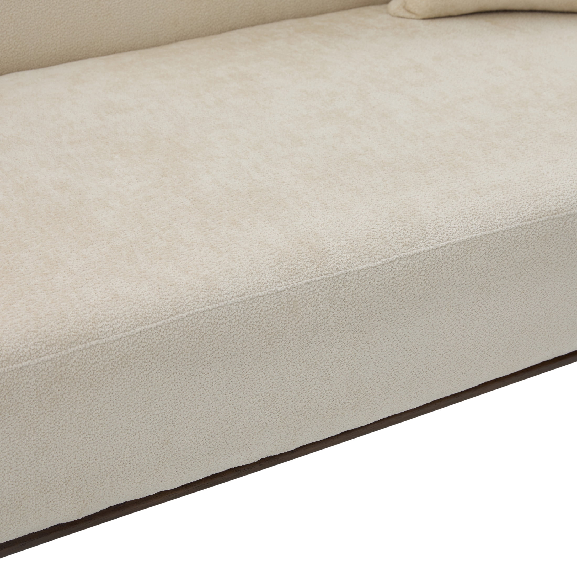 Christopher Knight Home 81" Curved Boucle Sofa with Wood Frame, Modern 3-Seater Couch, Beige
