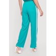 thumbnail image 4 of Women's Contrast Trim Drawstring Waist Wide Leg Pants with Pintuck Detail, 4 of 4