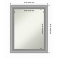 thumbnail image 6 of Peak Polished Nickel Narrow Non-Beveled Wood Bathroom Wall Mirror, 6 of 10