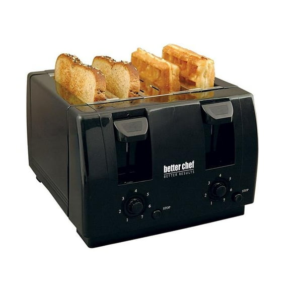 Better Chef IM-242B 4 Slice Dual-Control Black Toaster