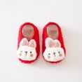 thumbnail image 4 of UngA Boys House Slippers Slippers Baby Kids Cartoon Cotton Slippers Memory Foam Comfy House Slippers Warm Shoes For Girls Boys Red,S, 4 of 4
