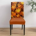 thumbnail image 4 of Dining Chair Covers Set of 6,Thanksgiving Pumpkin Maple Leaf Universal Stretch Kitchen Seat Covers Parsons Chair Protector Slipcover for Home Restaurant Party Decor,Country Vintage Orange Plant, 4 of 6