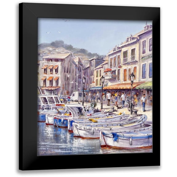 Withaar, Reint 12x13 Black Modern Framed Museum Art Print Titled - Romantic canal